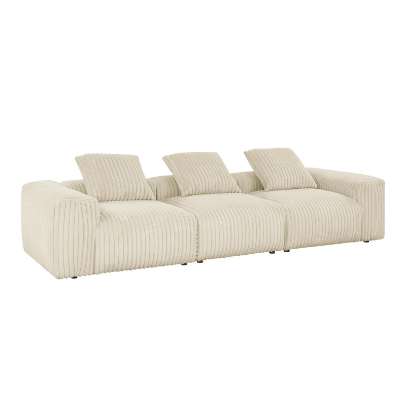 Latitude Run® Ravent Faux Fur Corduroy Sofa | Wayfair